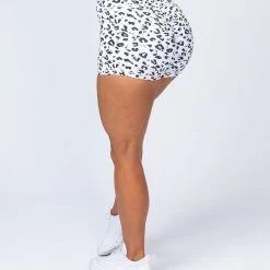 Muscle Nation Signature Scrunch Booty Shorts - Snow Leopard