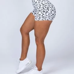 Muscle Nation Signature Scrunch Booty Shorts - Snow Leopard