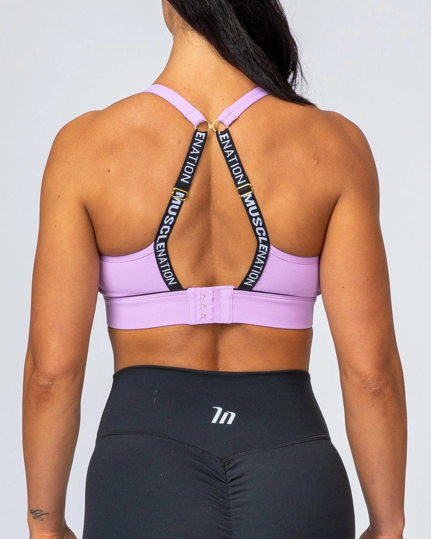 Muscle Nation HIIT Bra - Lilac Womens 8 Muscle Nation HIIT Bra - Lilac Womens
