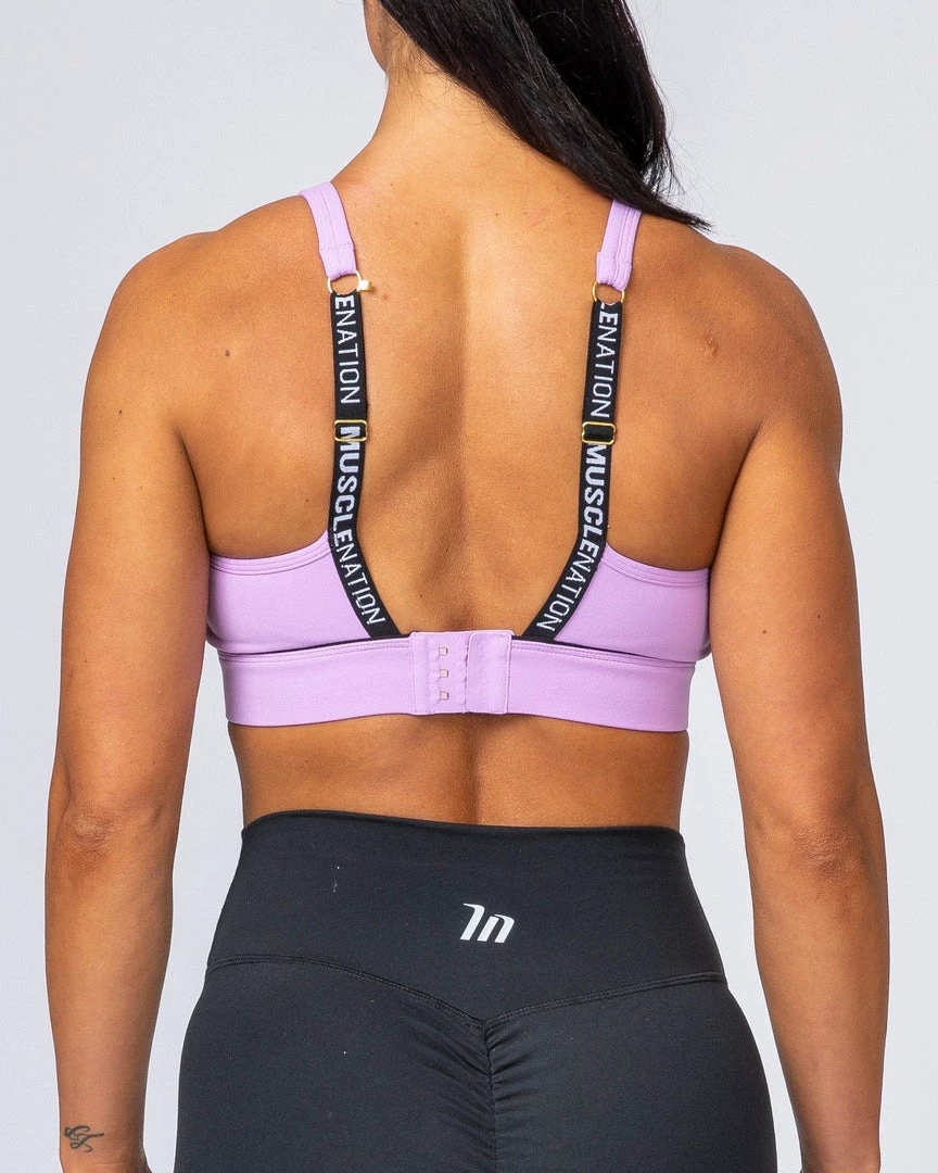 Muscle Nation HIIT Bra - Lilac Womens 9 Muscle Nation HIIT Bra - Lilac Womens