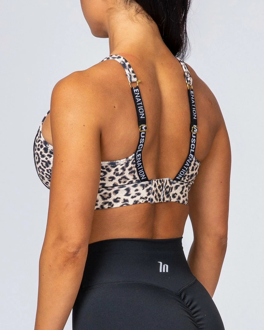 Muscle Nation Womens HIIT Bra - Yellow Leopard 8 Muscle Nation Womens HIIT Bra - Yellow Leopard