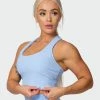 Muscle Nation Classic Rib Cropped Tank - Periwinkle Welcome To The Club