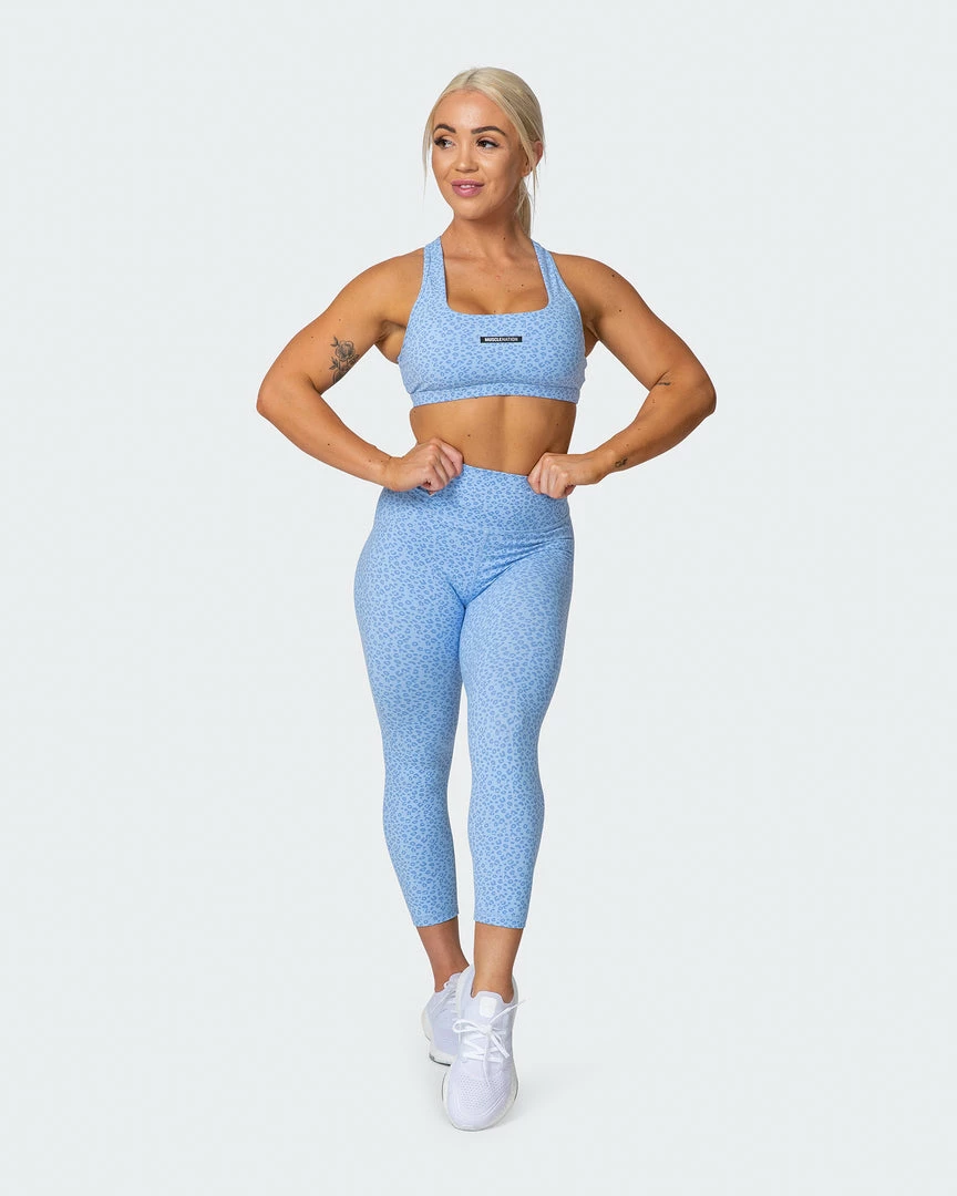 Muscle Nation Flex Bra - Periwinkle Mini Cheetah Print 9 Muscle Nation Flex Bra - Periwinkle Mini Cheetah Print