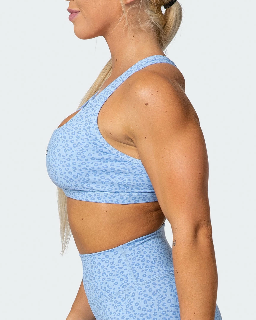 Muscle Nation Flex Bra - Periwinkle Mini Cheetah Print 6 Muscle Nation Flex Bra - Periwinkle Mini Cheetah Print