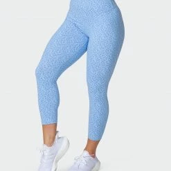 Muscle Nation Welcome To The Club Signature Scrunch 7/8 Leggings - Periwinkle Mini Cheetah Print 11 Muscle Nation Welcome To The Club Signature Scrunch 7/8 Leggings - Periwinkle Mini Cheetah Print