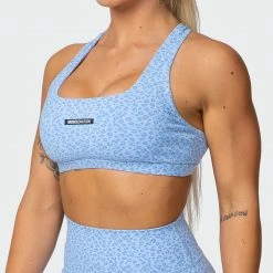 Muscle Nation Flex Bra - Periwinkle Mini Cheetah Print 11 Muscle Nation Flex Bra - Periwinkle Mini Cheetah Print
