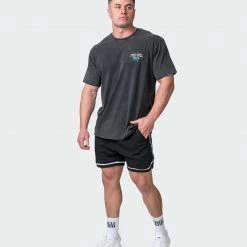 Muscle Nation Mens MN Club Oversized Vintage Tee - Washed Black 15 Muscle Nation Mens MN Club Oversized Vintage Tee - Washed Black