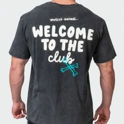 Muscle Nation Mens MN Club Oversized Vintage Tee - Washed Black 14 Muscle Nation Mens MN Club Oversized Vintage Tee - Washed Black