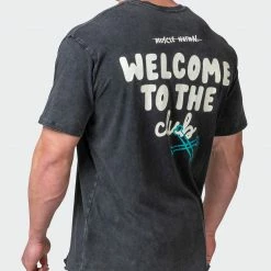 Muscle Nation Mens MN Club Oversized Vintage Tee - Washed Black 13 Muscle Nation Mens MN Club Oversized Vintage Tee - Washed Black