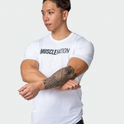 Muscle Nation Strike Tee - White Welcome To The Club