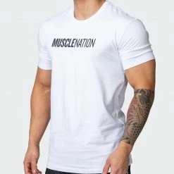 Muscle Nation Strike Tee - White Welcome To The Club