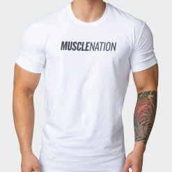 Muscle Nation Strike Tee - White Welcome To The Club