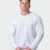 Muscle Nation Welcome To The Club Mens Lounge Jumper - White Marl