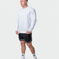 Muscle Nation Welcome To The Club Mens Lounge Jumper - White Marl 15 Muscle Nation Welcome To The Club Mens Lounge Jumper - White Marl