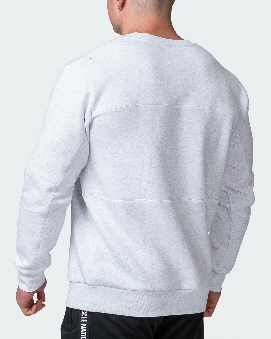 Muscle Nation Welcome To The Club Mens Lounge Jumper - White Marl 7 Muscle Nation Welcome To The Club Mens Lounge Jumper - White Marl
