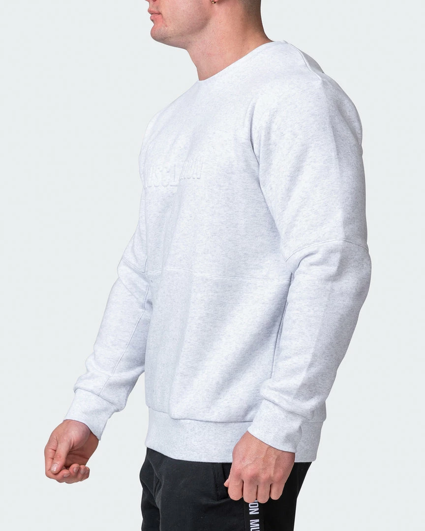 Muscle Nation Welcome To The Club Mens Lounge Jumper - White Marl 6 Muscle Nation Welcome To The Club Mens Lounge Jumper - White Marl
