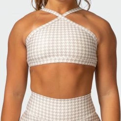 Muscle Nation Instinct Bralette - Houndstooth Print 30% EOFY SALE
