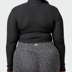 Muscle Nation Welcome To The Club Comfort 1/4 Zip Rib Top - Black