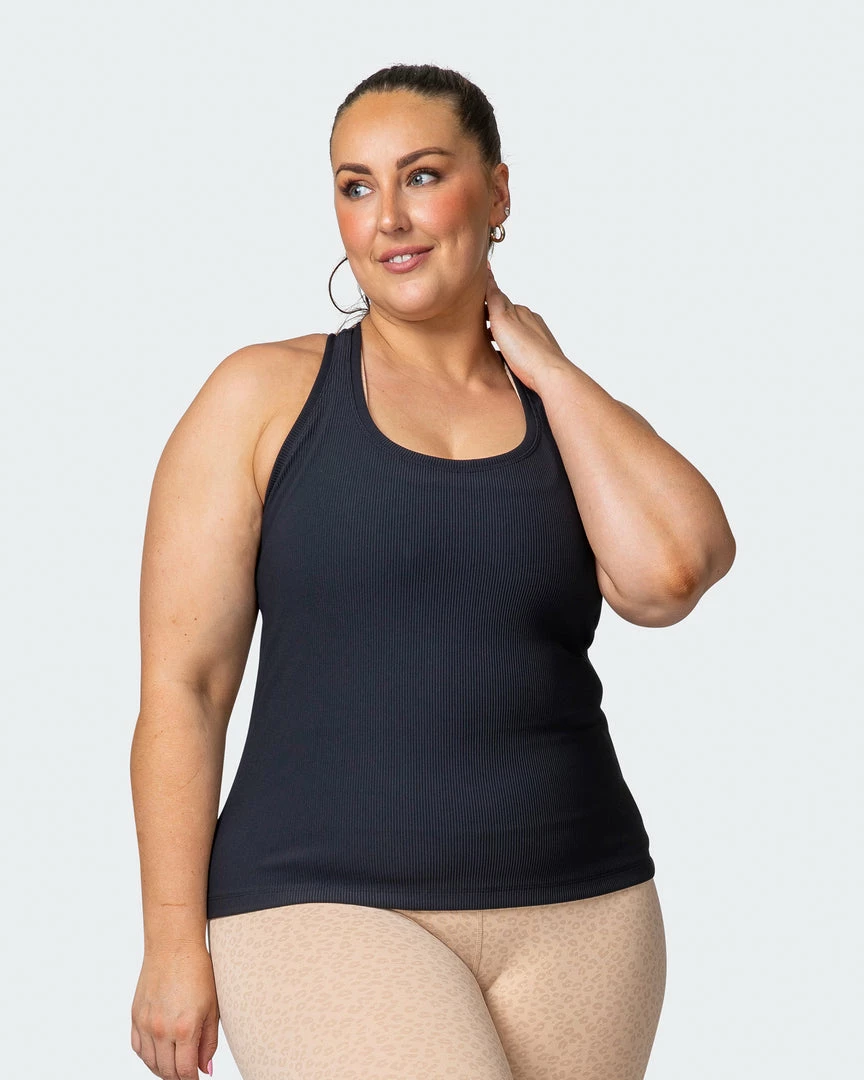 Muscle Nation Classic Rib Tank - Black Welcome To The Club 3 Muscle Nation Classic Rib Tank - Black Welcome To The Club