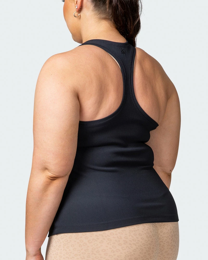 Muscle Nation Classic Rib Tank - Black Welcome To The Club 8 Muscle Nation Classic Rib Tank - Black Welcome To The Club