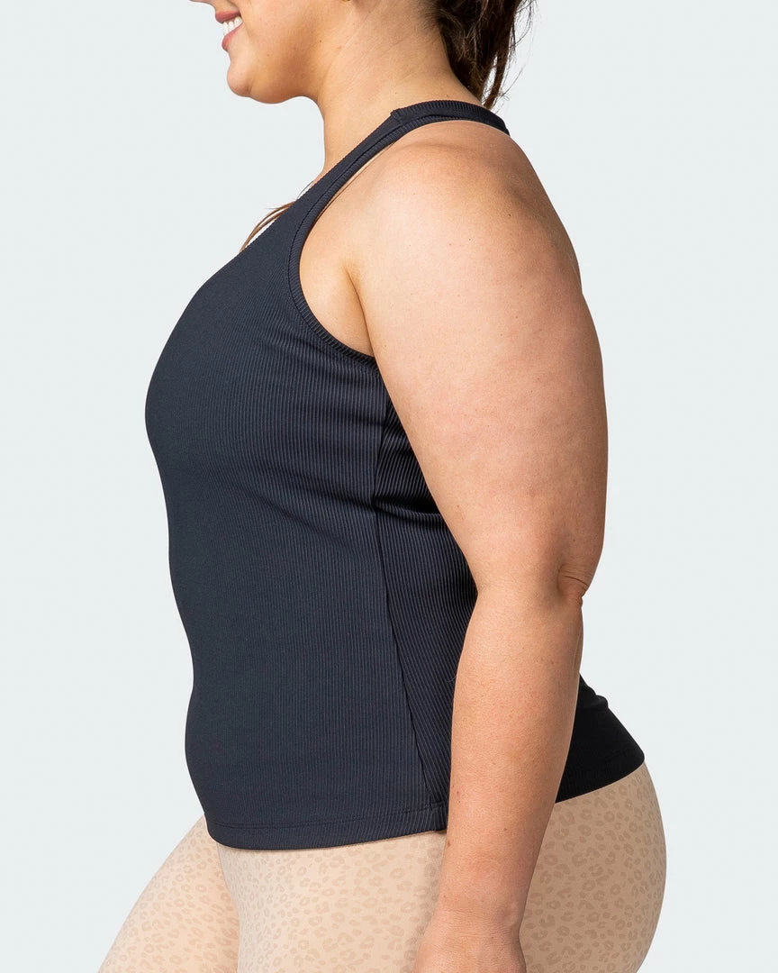 Muscle Nation Classic Rib Tank - Black Welcome To The Club 9 Muscle Nation Classic Rib Tank - Black Welcome To The Club