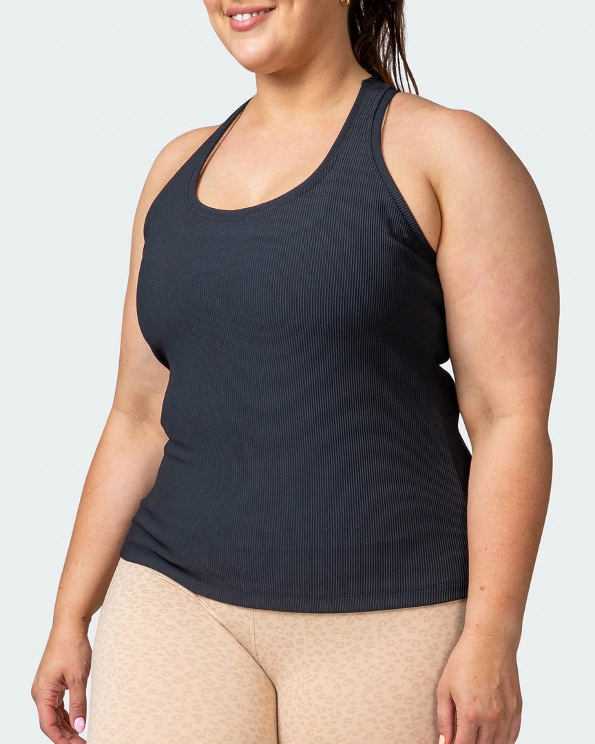 Muscle Nation Classic Rib Tank - Black Welcome To The Club 5 Muscle Nation Classic Rib Tank - Black Welcome To The Club