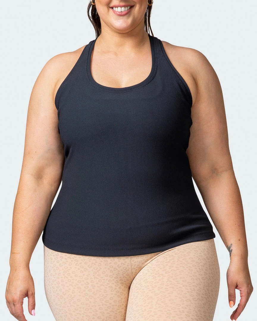 Muscle Nation Classic Rib Tank - Black Welcome To The Club 4 Muscle Nation Classic Rib Tank - Black Welcome To The Club