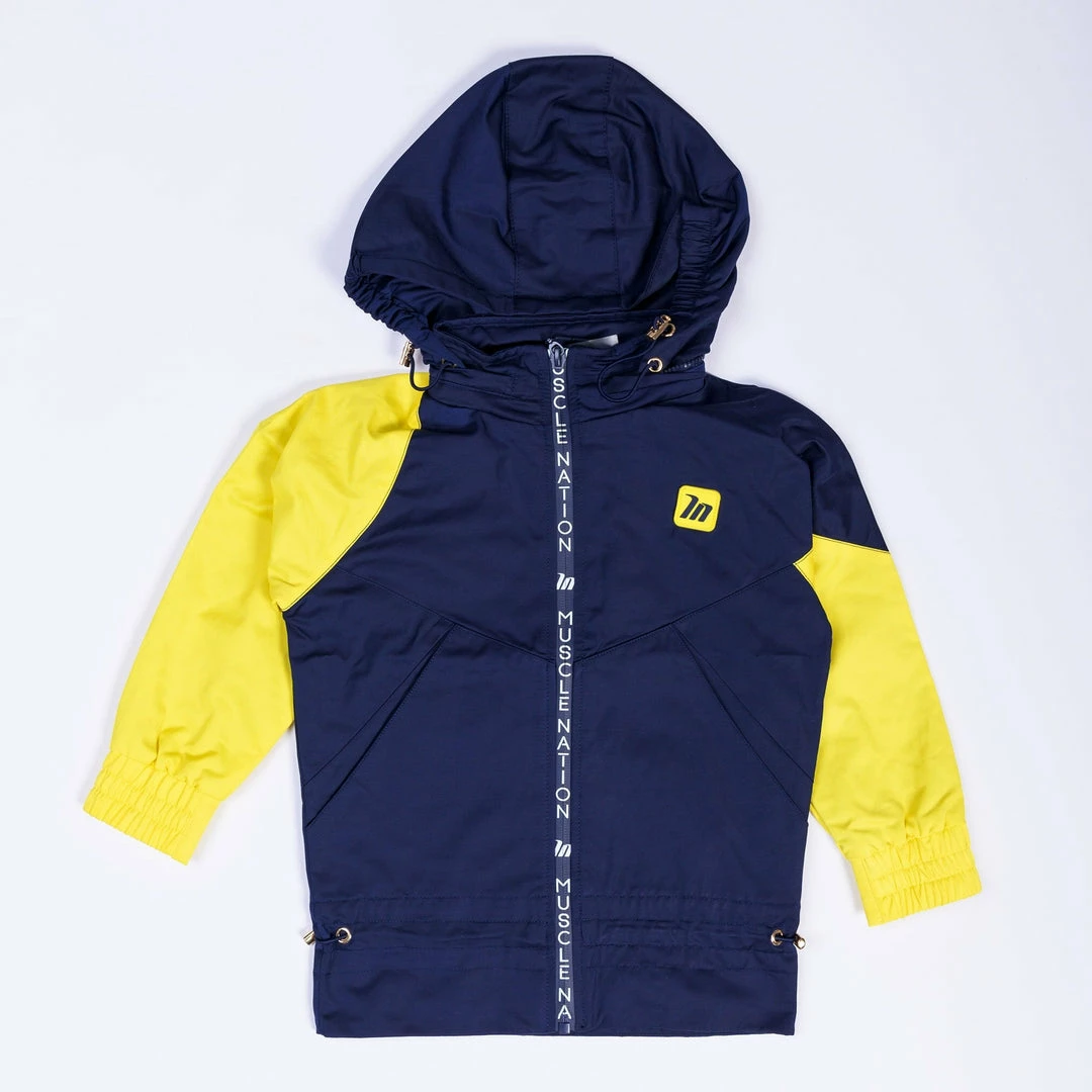 MN Sale Kids MN Retro Tracksuit Jacket - Navy / Yellow Womens 3 MN Sale Kids MN Retro Tracksuit Jacket - Navy / Yellow Womens