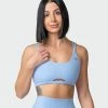 Muscle Nation Welcome To The Club All Day Rib Bralette - Periwinkle