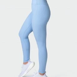 Muscle Nation Zero Rise Rib Ankle Length Leggings - Periwinkle Welcome To The Club