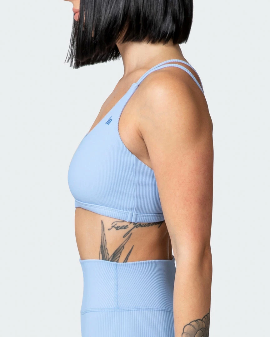 Muscle Nation Welcome To The Club All Day Rib Bralette - Periwinkle 6 Muscle Nation Welcome To The Club All Day Rib Bralette - Periwinkle