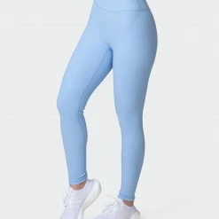 Muscle Nation Zero Rise Rib Ankle Length Leggings - Periwinkle Welcome To The Club