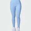 Muscle Nation Zero Rise Rib Ankle Length Leggings - Periwinkle Welcome To The Club