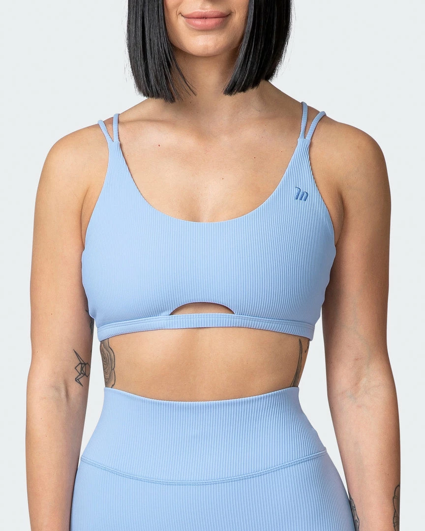 Muscle Nation Welcome To The Club All Day Rib Bralette - Periwinkle 4 Muscle Nation Welcome To The Club All Day Rib Bralette - Periwinkle