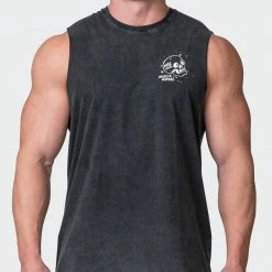 Muscle Nation Mens Graffiti Tag Vintage Tank - Washed Black 12 Muscle Nation Mens Graffiti Tag Vintage Tank - Washed Black