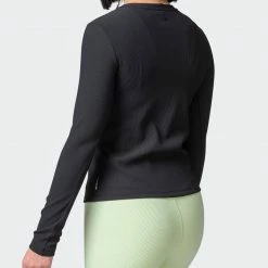 Muscle Nation Classic Ribbed Long Sleeve Top - Black Welcome To The Club 13 Muscle Nation Classic Ribbed Long Sleeve Top - Black Welcome To The Club