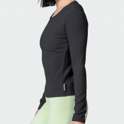 Muscle Nation Classic Ribbed Long Sleeve Top - Black Welcome To The Club 12 Muscle Nation Classic Ribbed Long Sleeve Top - Black Welcome To The Club