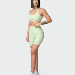 Muscle Nation Zero Rise Rib Bike Shorts - Minty Welcome To The Club 13 Muscle Nation Zero Rise Rib Bike Shorts - Minty Welcome To The Club