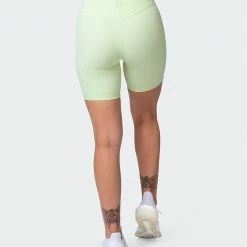 Muscle Nation Zero Rise Rib Bike Shorts - Minty Welcome To The Club 14 Muscle Nation Zero Rise Rib Bike Shorts - Minty Welcome To The Club