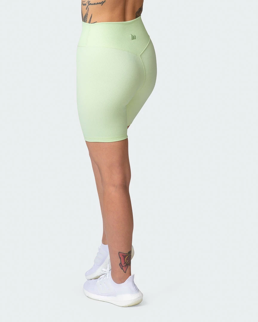 Muscle Nation Zero Rise Rib Bike Shorts - Minty Welcome To The Club 9 Muscle Nation Zero Rise Rib Bike Shorts - Minty Welcome To The Club