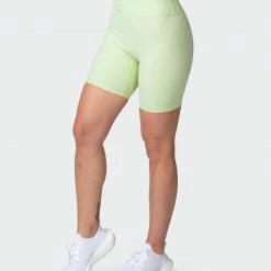 Muscle Nation Zero Rise Rib Bike Shorts - Minty Welcome To The Club 11 Muscle Nation Zero Rise Rib Bike Shorts - Minty Welcome To The Club