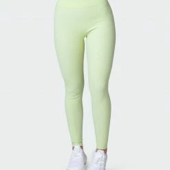 Muscle Nation Welcome To The Club Zero Rise Rib Ankle Length Leggings - Minty