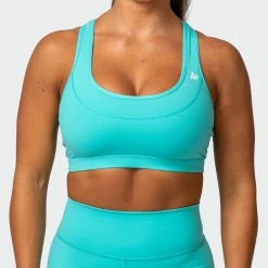 Muscle Nation Layer Up Bra - Aqua 30% EOFY SALE