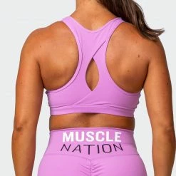 Muscle Nation Layer Up Bra - Orchid 30% EOFY SALE