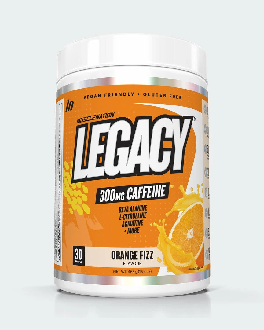 Muscle Nation LEGACY Pre Workout Energy - Orange Fizz - 30 Serves 3 Muscle Nation LEGACY Pre Workout Energy - Orange Fizz - 30 Serves
