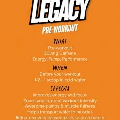 Muscle Nation LEGACY Pre Workout Energy - Orange Fizz - 30 Serves 10 Muscle Nation LEGACY Pre Workout Energy - Orange Fizz - 30 Serves