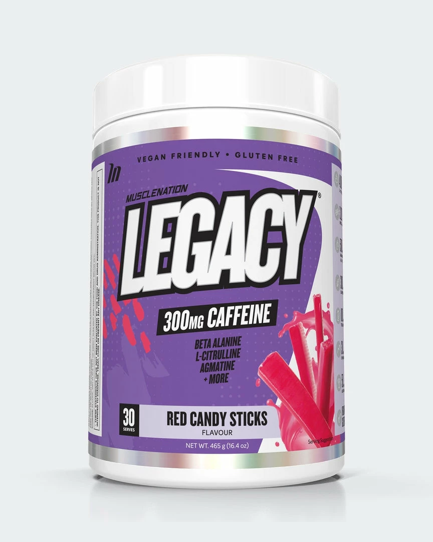 Muscle Nation LEGACY Pre Workout Energy - Red Candy Sticks - 30 Serves 30% EOFY SALE 3 Muscle Nation LEGACY Pre Workout Energy - Red Candy Sticks - 30 Serves 30% EOFY SALE