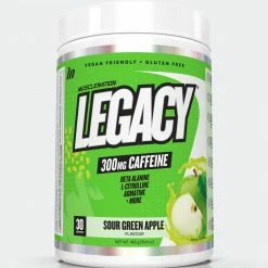 Muscle Nation 30% EOFY SALE LEGACY Pre Workout Energy - Sour Green Apple - 30 Serves