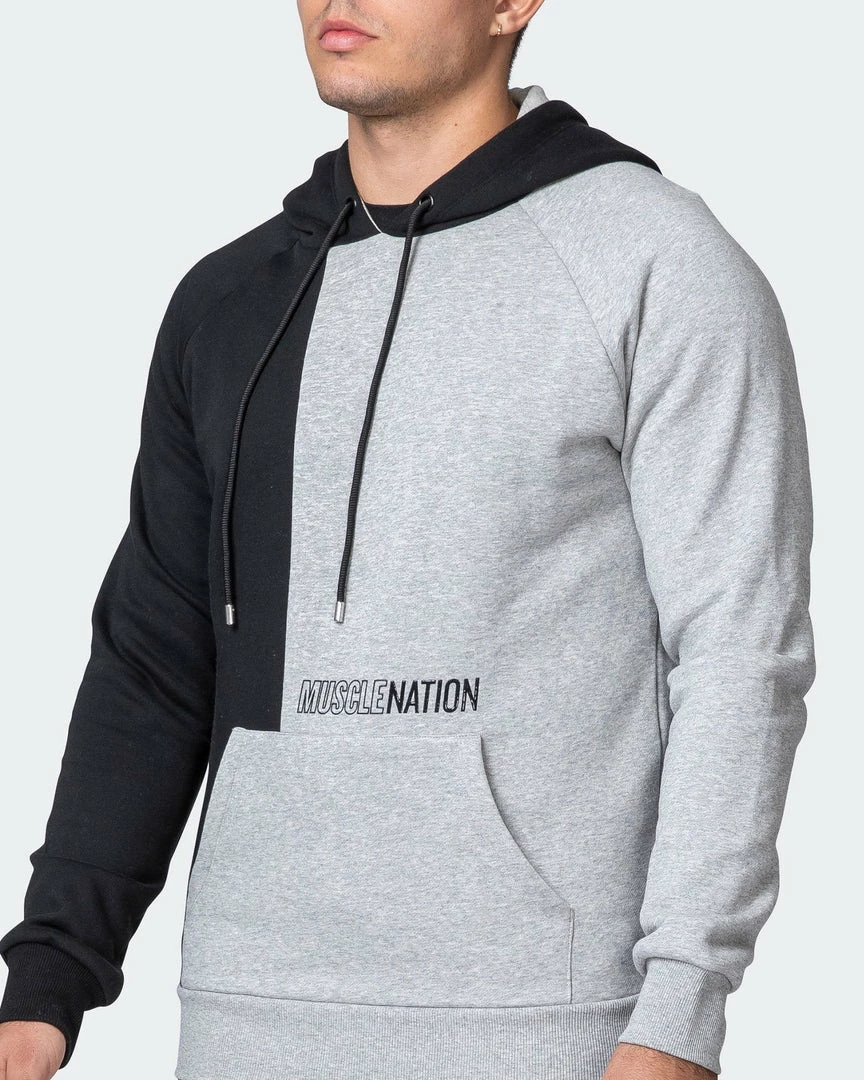 Muscle Nation Fast Break Hoodie - Light Grey Marl/Black Winter 12 Muscle Nation Fast Break Hoodie - Light Grey Marl/Black Winter