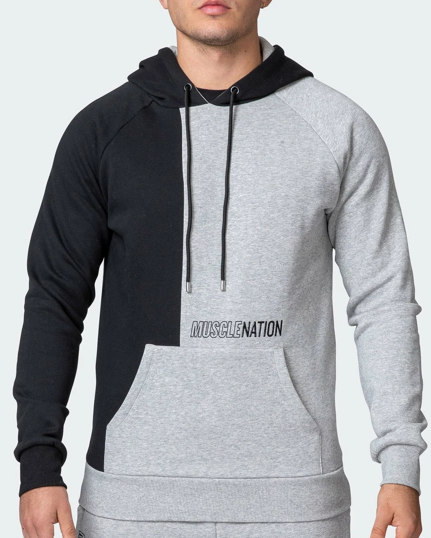 Muscle Nation Fast Break Hoodie - Light Grey Marl/Black Winter 5 Muscle Nation Fast Break Hoodie - Light Grey Marl/Black Winter